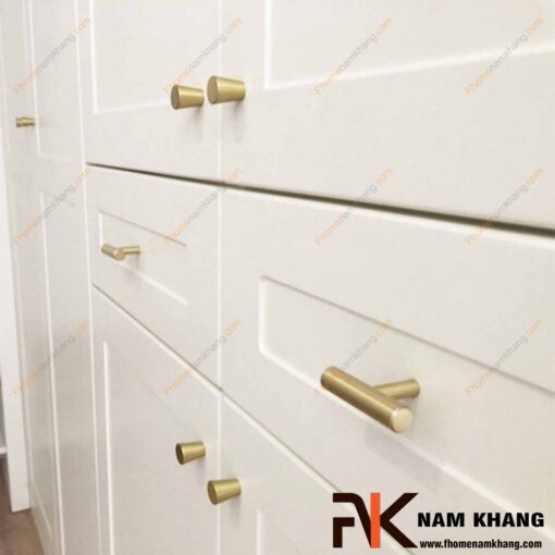 Núm cửa tủ màu vàng NK238-V