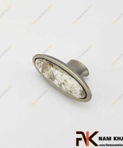 Núm cửa tủ ovan họa tiết sứ vân NK019-GV