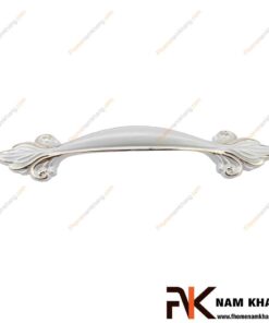 Tay nắm cửa tủ trắng viền vàng NK151-TV