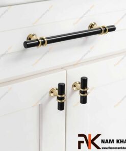 Tay nắm tủ cổ điển màu đen NK207-DN