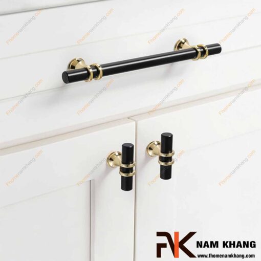 Tay nắm tủ cổ điển màu đen NK207-DN
