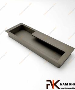 Tay nắm âm tủ màu xám NK438-128X (Bên phải, Màu Xám)