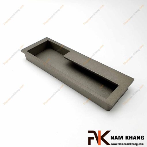 Tay nắm âm tủ màu xám NK438-128X (Bên phải, Màu Xám)
