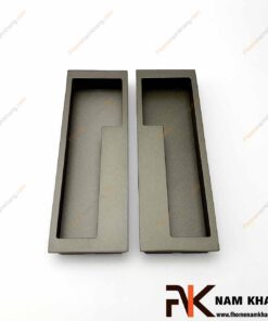 Tay nắm âm tủ màu xám NK438-128X (Bên phải, Màu Xám)