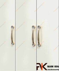 Tay nắm tủ kết hợp đá pha lê NK439-VHD (Màu Vàng)