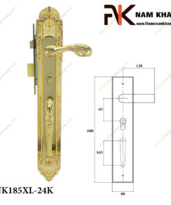 Khóa cửa sảnh NK185XL-24K (Màu Vàng Bóng)