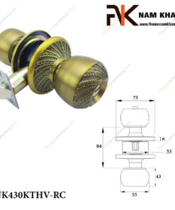 Khóa cửa tay nắm tròn NK430KTHV-RC