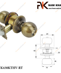 Khóa cửa tay nắm tròn NK430KTHV-RT