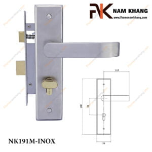 Khóa cửa thông phòng inox NK191M-INOX (Màu Inox)