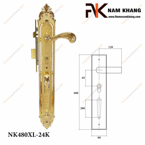 Khóa cửa sảnh NK480XL-24K (Màu Đồng Vàng)