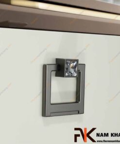 Núm cửa tủ kết hợp đá pha lê NK439-XVD (Màu Xám)