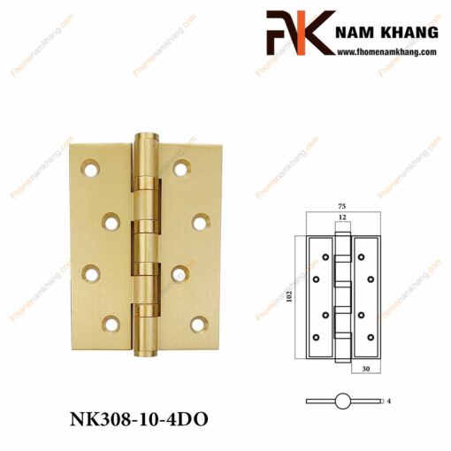 Bản lề cửa bằng đồng NK308-10-4DO
