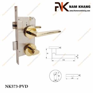 Khóa cửa phân thể NK573-PVD (Màu Vàng)