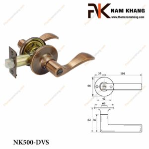 Khóa cửa tay gạt NK500-DVS (Màu Đồng Cổ)