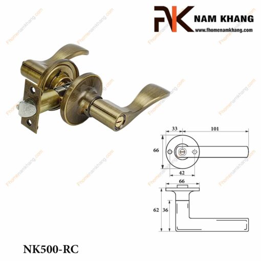 Khóa cửa tay gạt NK500-RC (Màu Rêu)