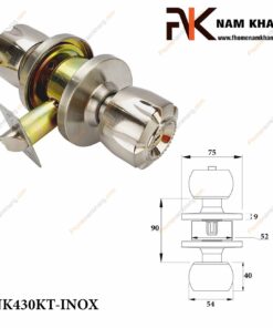 Khóa cửa tay nắm tròn NK430KT-INOX