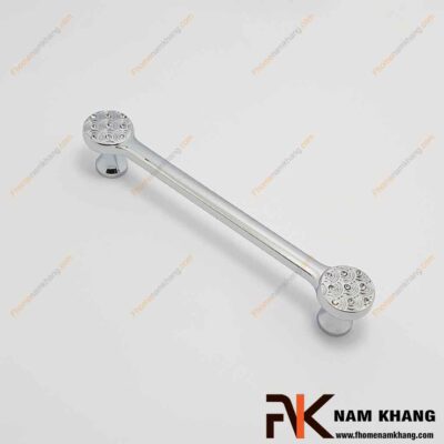 Tay nắm cửa tủ phối đá trắng bạc NK286DC-B FHOMENAMKHANG