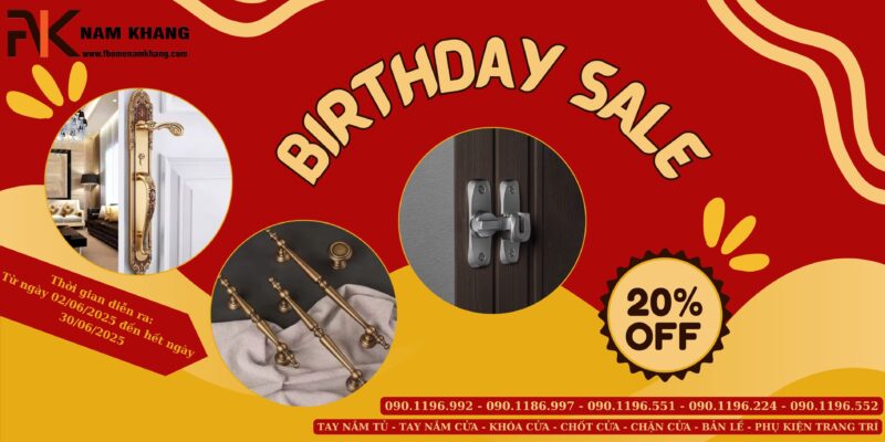 Birthday sale 20%off tay nắm cửa tủ khóa cửa bản lề cửa FHOMENAMKHANG