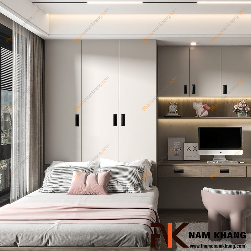 7 mẫu tay nắm âm tủ quần áo giúp không gian thêm sang trọng