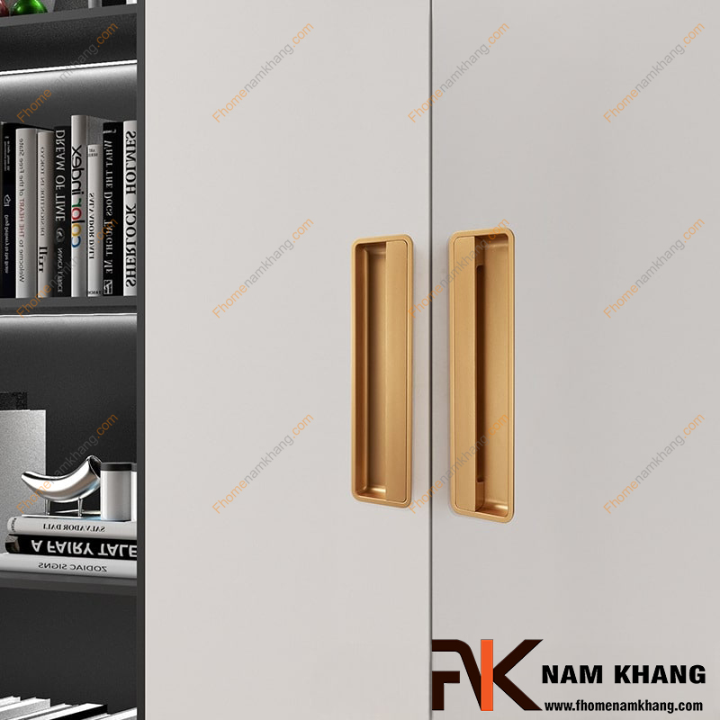 7 mẫu tay nắm âm tủ quần áo giúp không gian thêm sang trọng