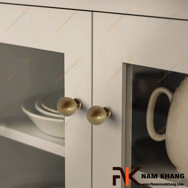 Tuyệt chiêu phối tay nắm tủ đồng với tông gỗ