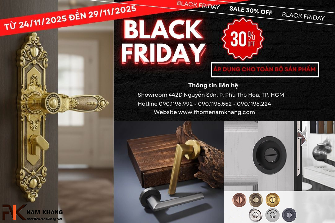 Black friday 2025 tay nắm cửa tủ khóa cửa bản lề cửa FHOMENAMKHANG