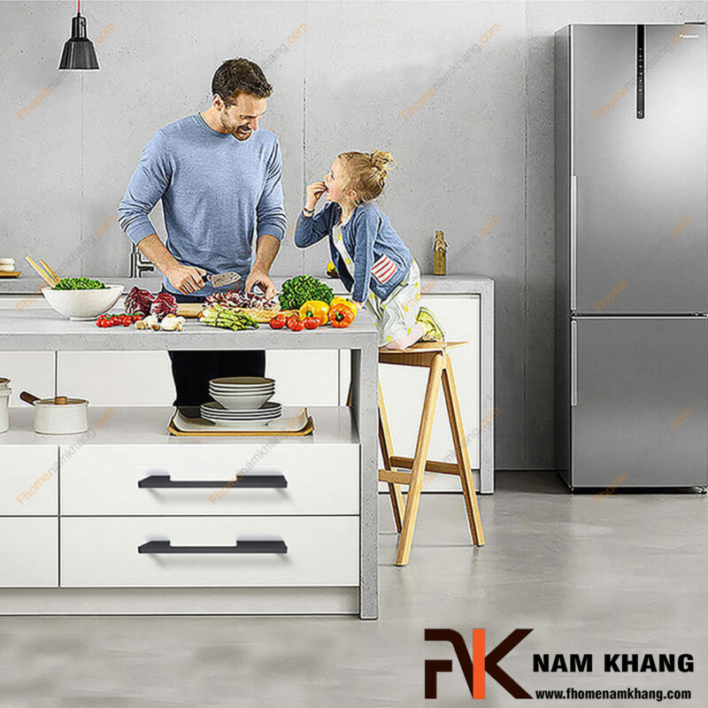 Tay nắm tủ hợp kim phong cách hiện đại: Gợi ý phối với tủ gỗ