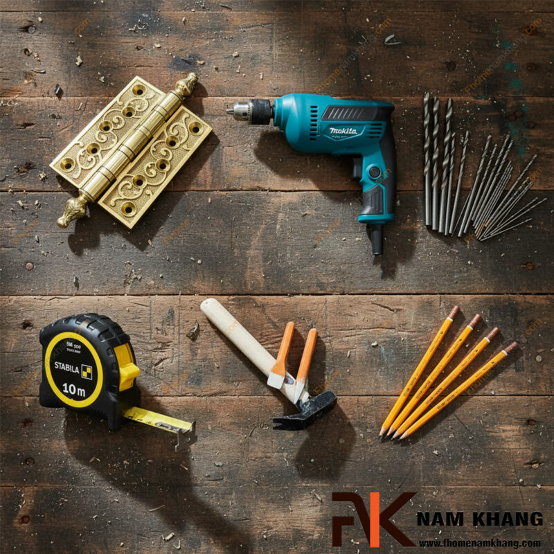 Hướng dẫn lắp bản lề cửa đơn giản tại nhà