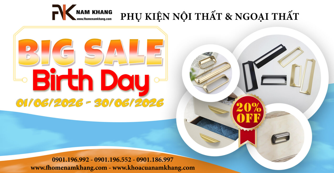 Tay nắm cửa tủ F-Home Nam Khang